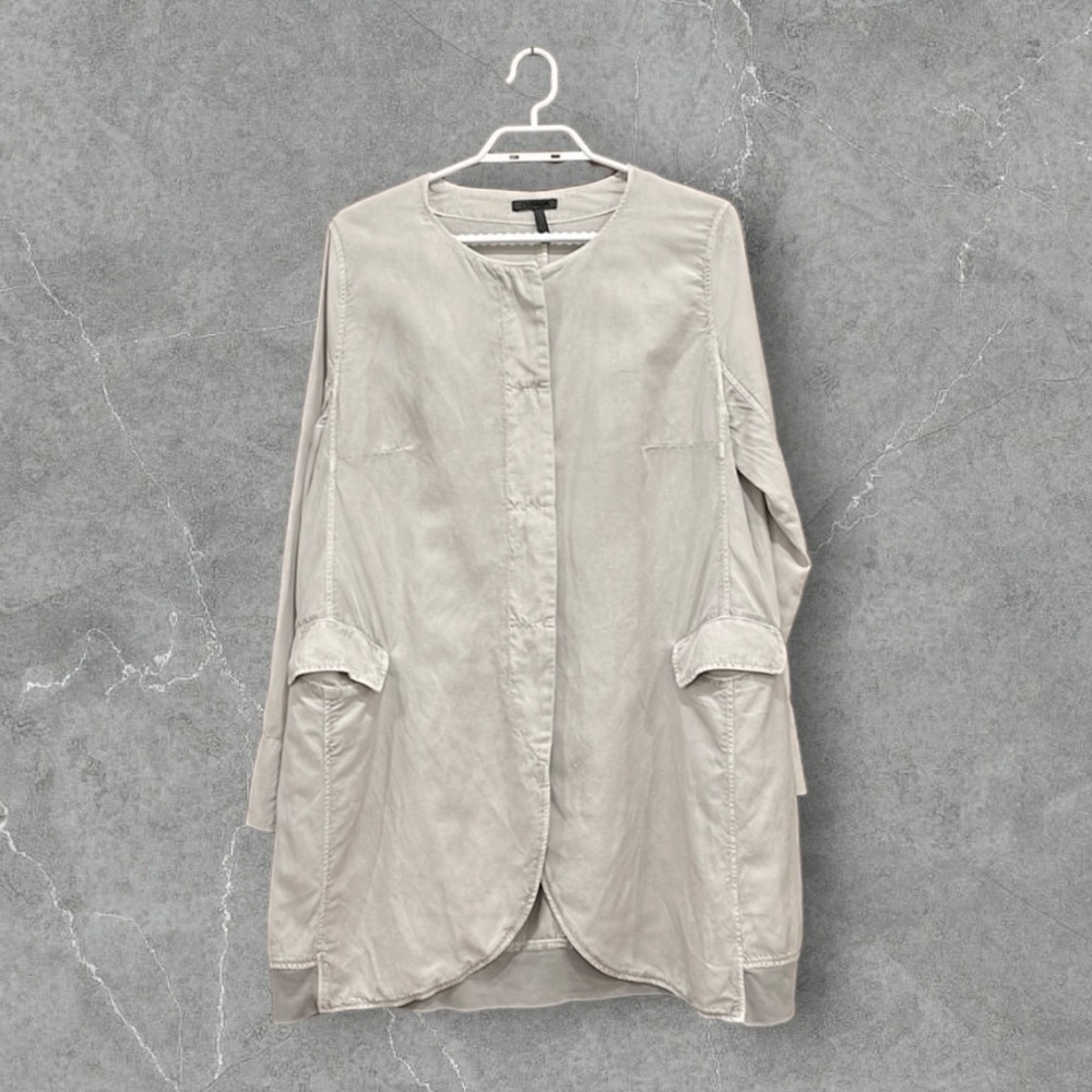 OSKA Linen Lagenlook Button Down Coat